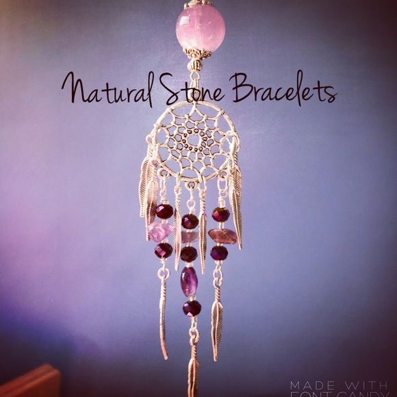 HANDMADE Jewelry - Boho Chic Amethyst Dream Catcher SET